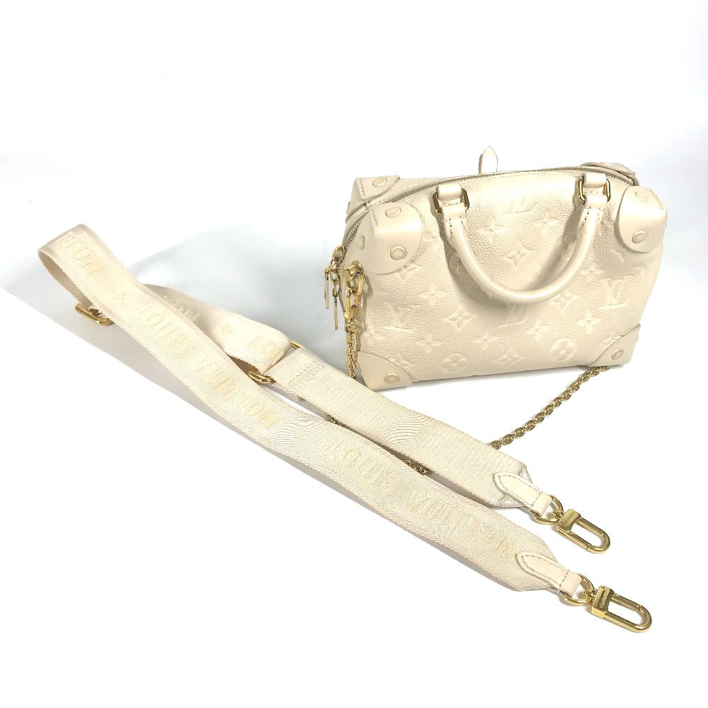 LOUIS VUITTON Shoulder Bag M45394 Monogram Ann Platt Leather white Monogram Ann Platt Petite Malle Souple Women Used