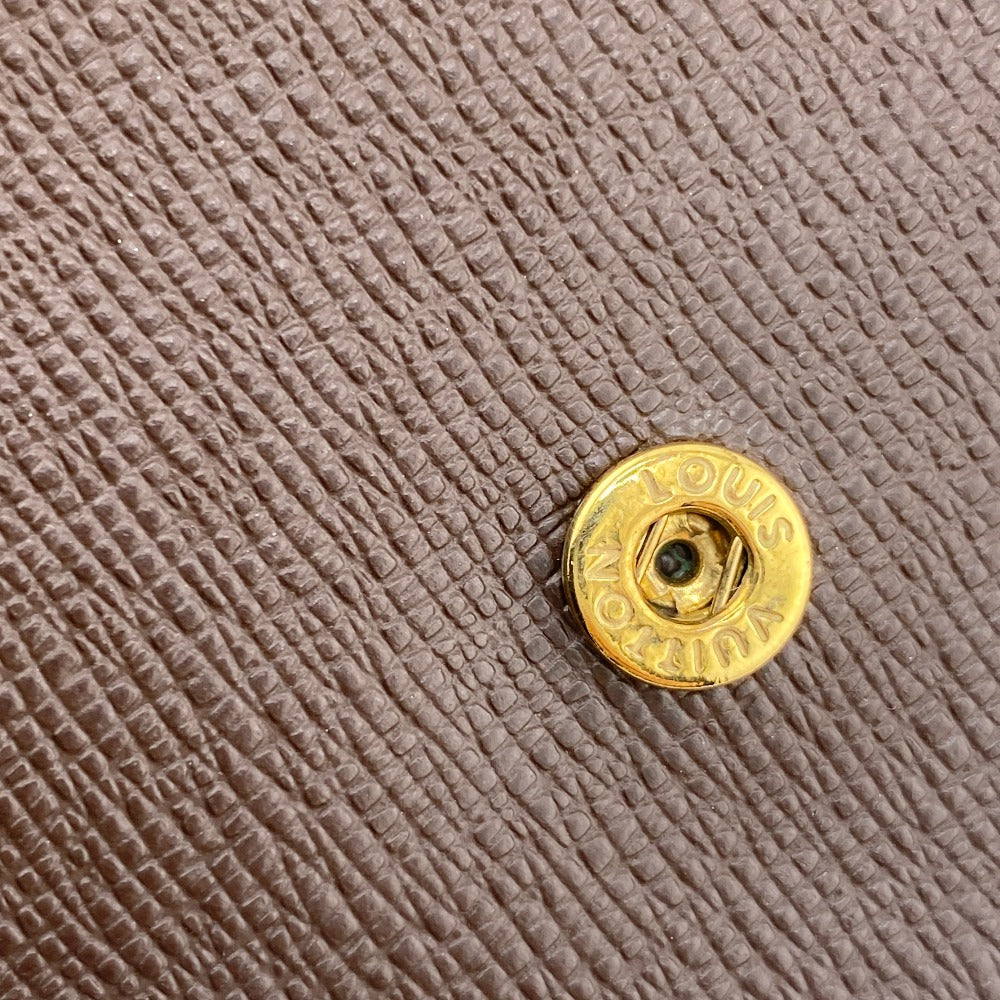 LOUIS VUITTON Long Wallet Purse N63071 leather Brown 1 Damier Unsolit Women(Unisex) Used