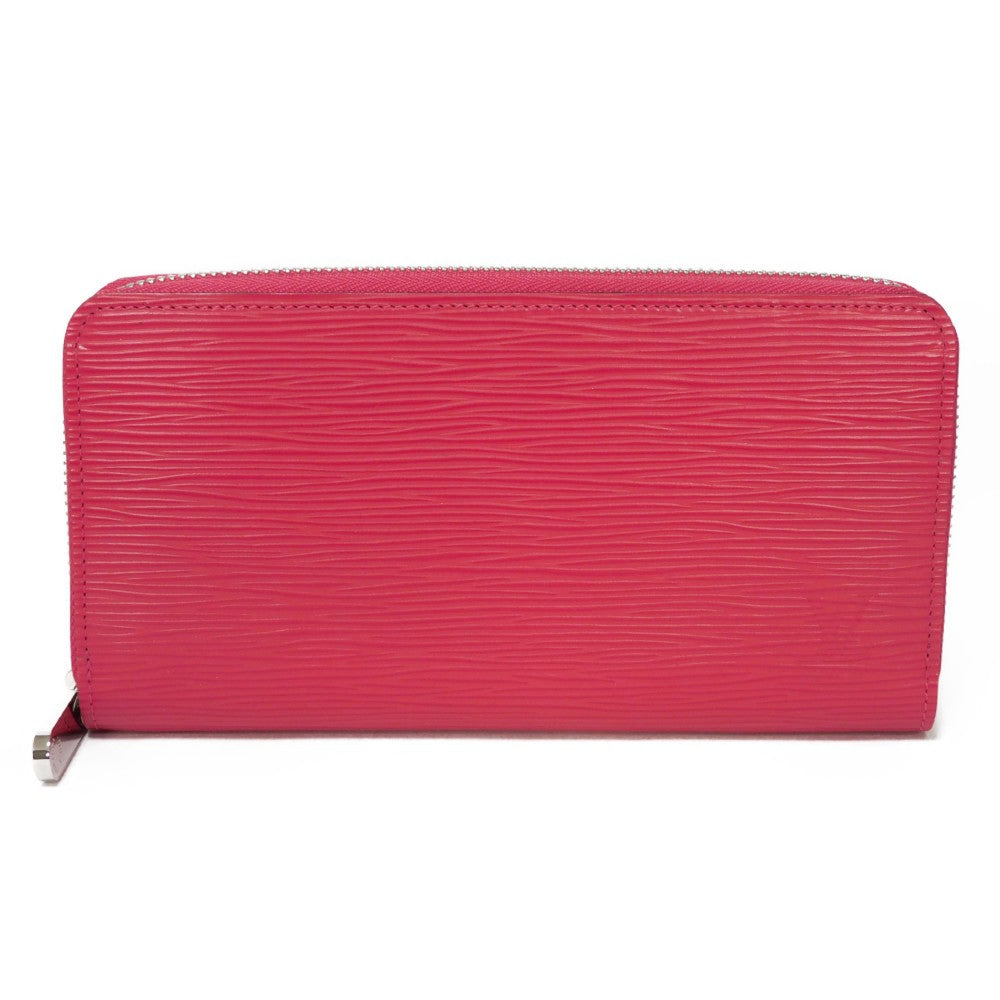 LOUIS VUITTON Long Wallet Purse M62580 Epi leather x grain leather Freesia LV logo embossed pink new zip around bag in good condition Epi Zippy wallet Women Used