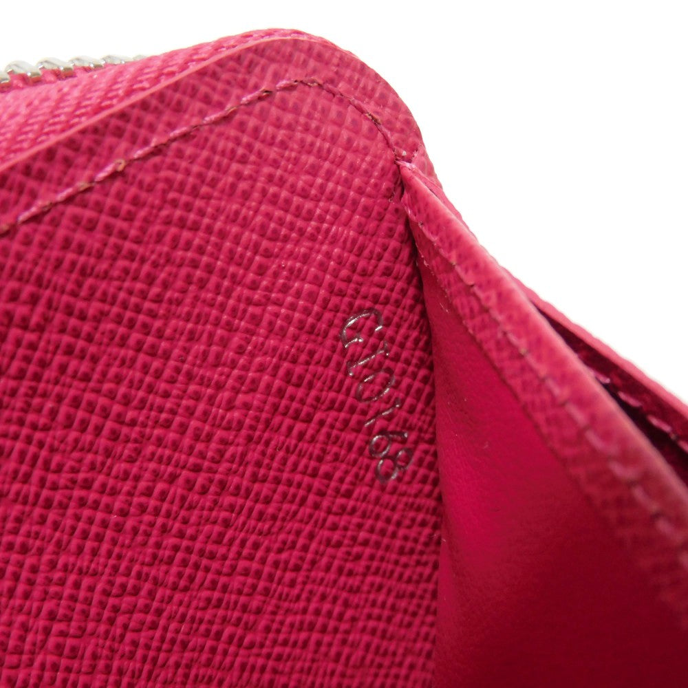 LOUIS VUITTON Long Wallet Purse M62580 Epi leather x grain leather Freesia LV logo embossed pink new zip around bag in good condition Epi Zippy wallet Women Used