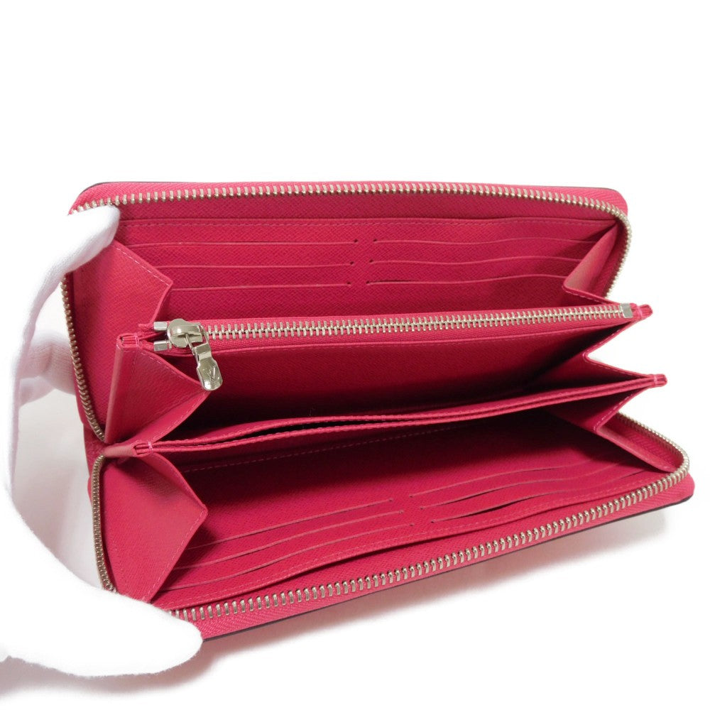 LOUIS VUITTON Long Wallet Purse M62580 Epi leather x grain leather Freesia LV logo embossed pink new zip around bag in good condition Epi Zippy wallet Women Used