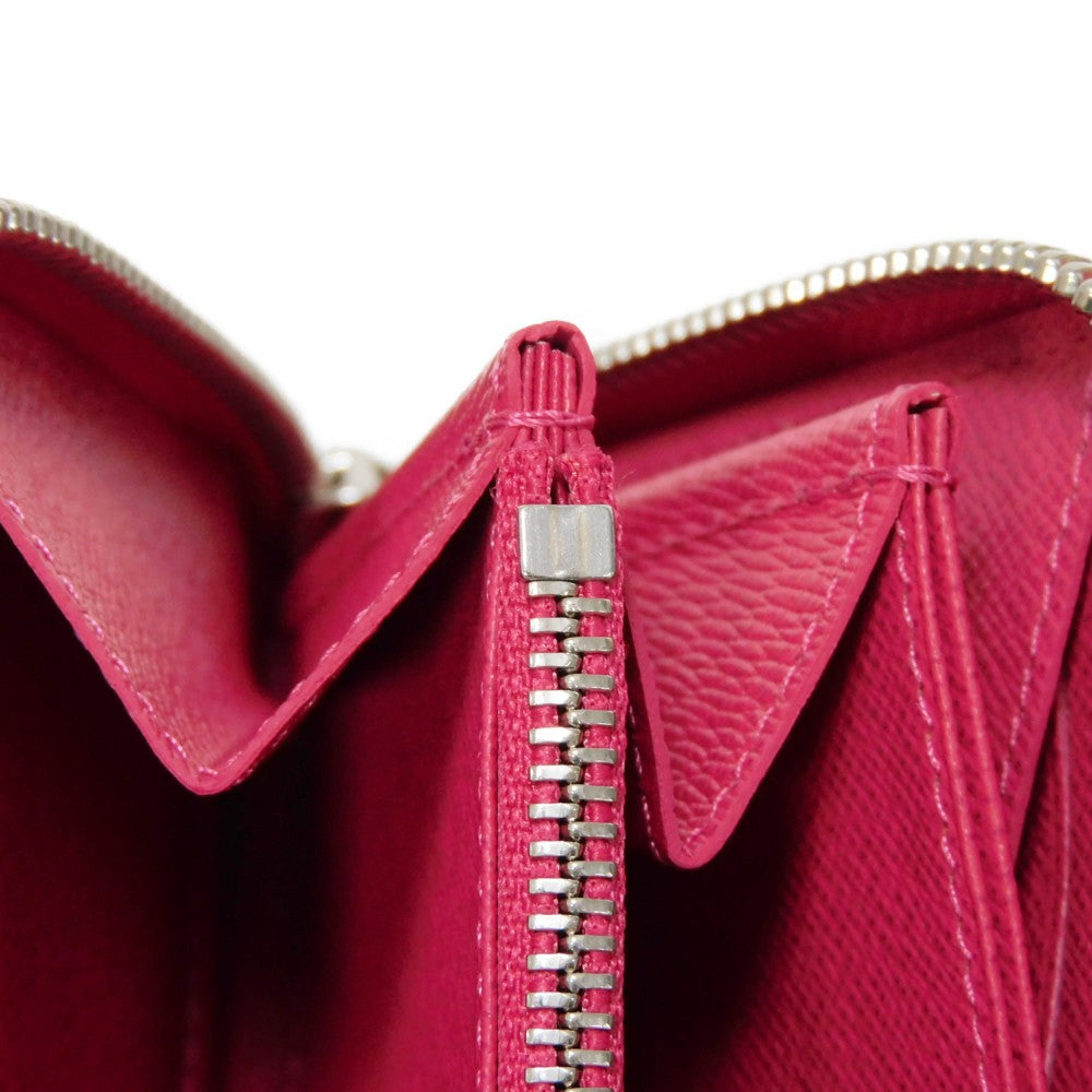 LOUIS VUITTON Long Wallet Purse M62580 Epi leather x grain leather Freesia LV logo embossed pink new zip around bag in good condition Epi Zippy wallet Women Used