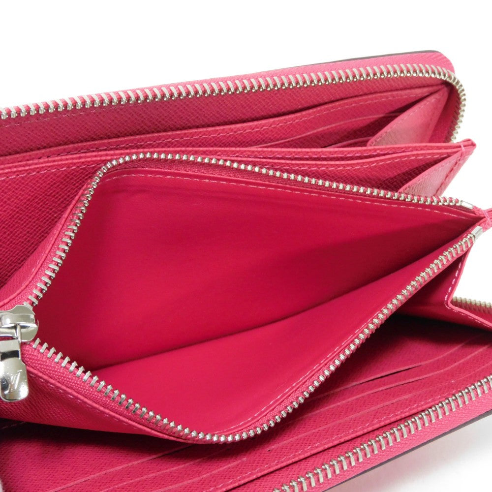 LOUIS VUITTON Long Wallet Purse M62580 Epi leather x grain leather Freesia LV logo embossed pink new zip around bag in good condition Epi Zippy wallet Women Used
