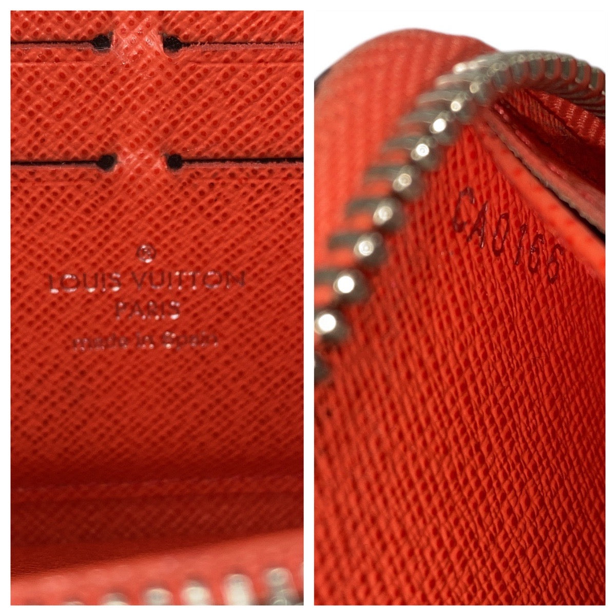 LOUIS VUITTON Long Wallet Purse M82332 leather Orange Long Wallet Purse Epi Zippy wallet Women Used