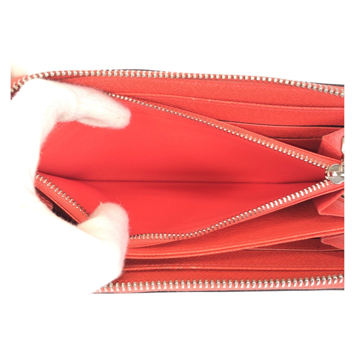 LOUIS VUITTON Long Wallet Purse M82332 leather Orange Long Wallet Purse Epi Zippy wallet Women Used