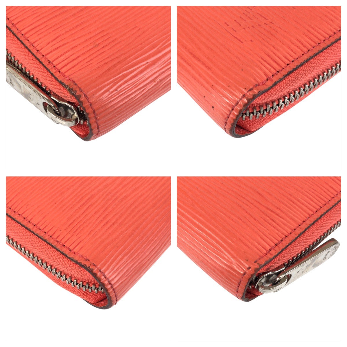 LOUIS VUITTON Long Wallet Purse M82332 leather Orange Long Wallet Purse Epi Zippy wallet Women Used