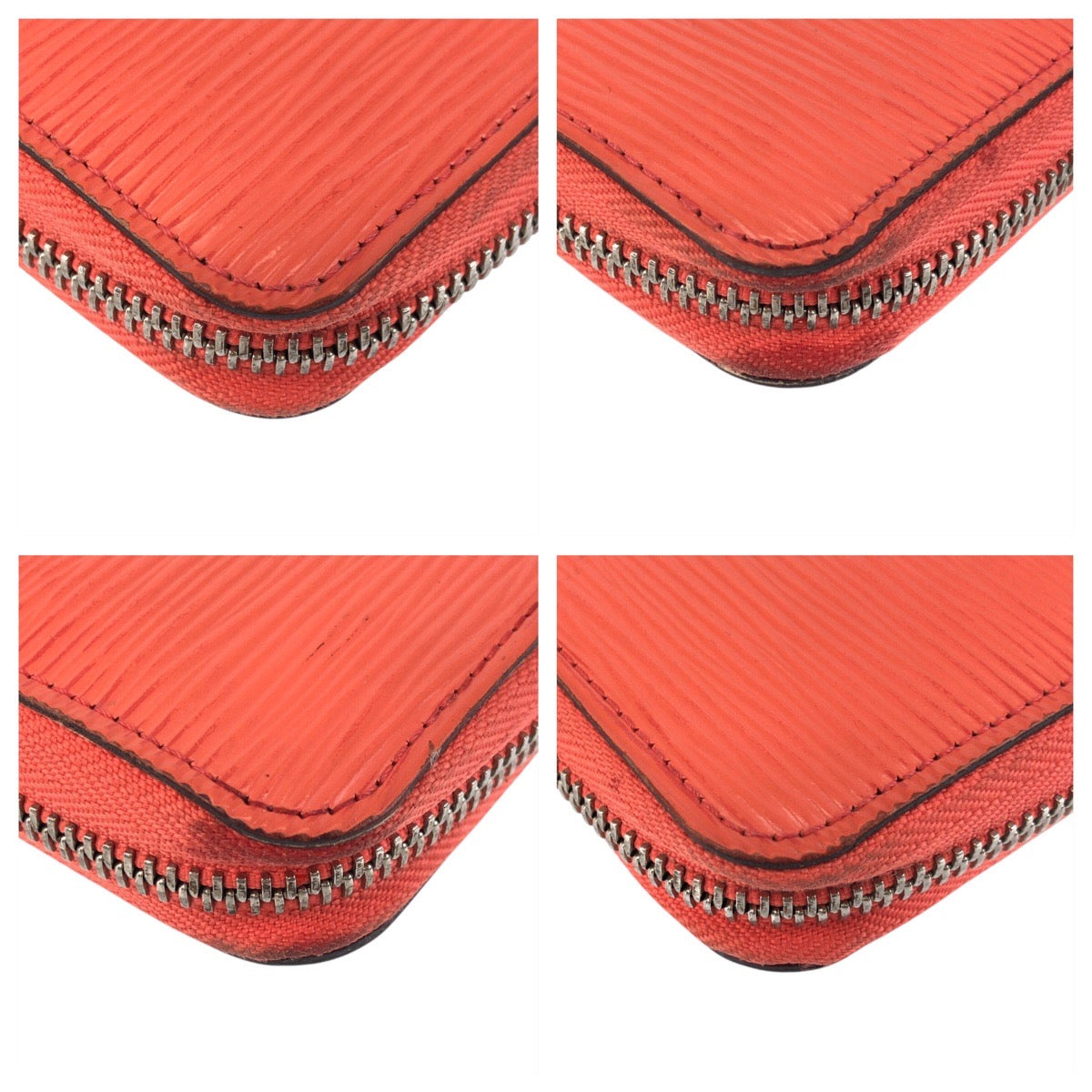 LOUIS VUITTON Long Wallet Purse M82332 leather Orange Long Wallet Purse Epi Zippy wallet Women Used