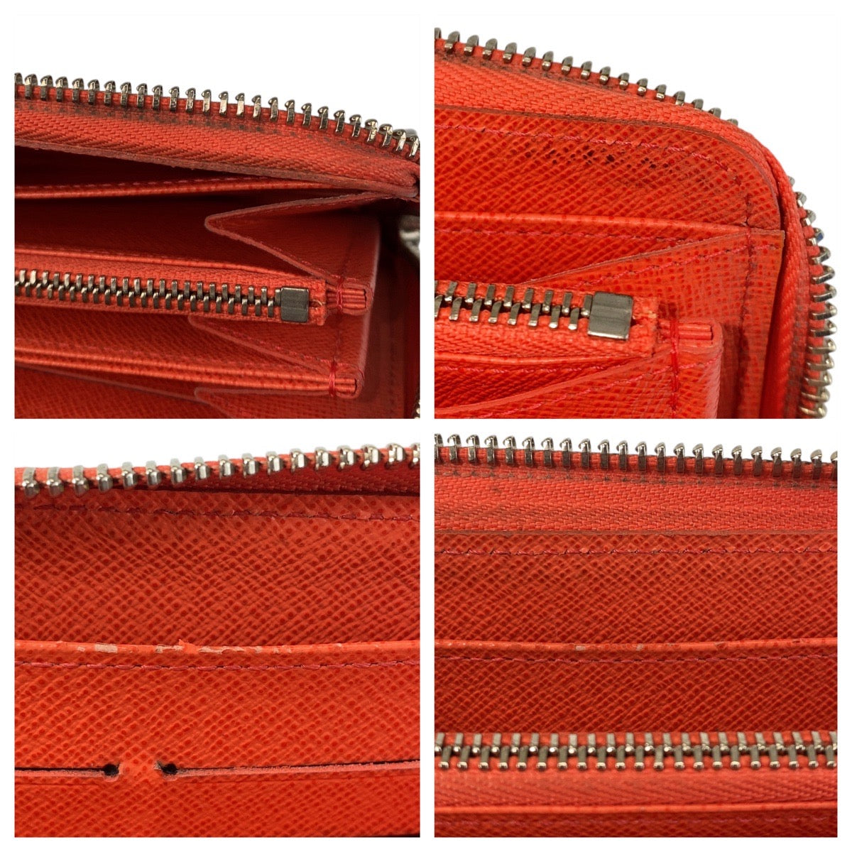 LOUIS VUITTON Long Wallet Purse M82332 leather Orange Long Wallet Purse Epi Zippy wallet Women Used
