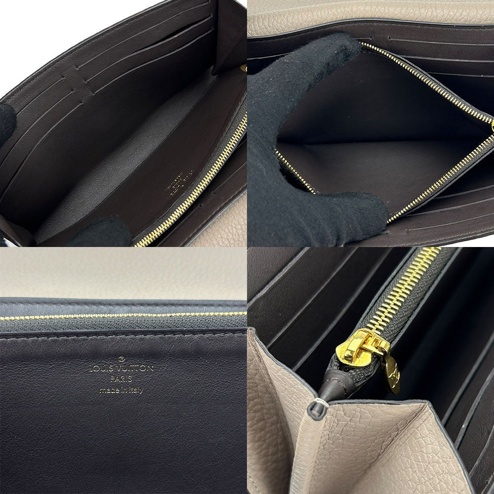 LOUIS VUITTON Long Wallet Purse M61249 leather beige Portefeuille Capsine Women Used