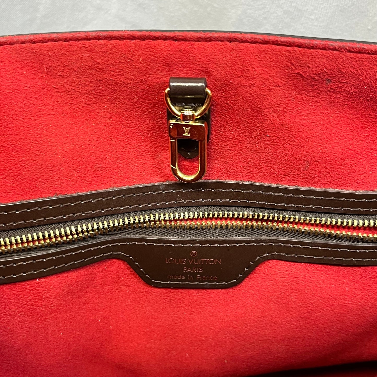 LOUIS VUITTON Hampstead PM Brown Damier Ebene Canvas Tote Bag