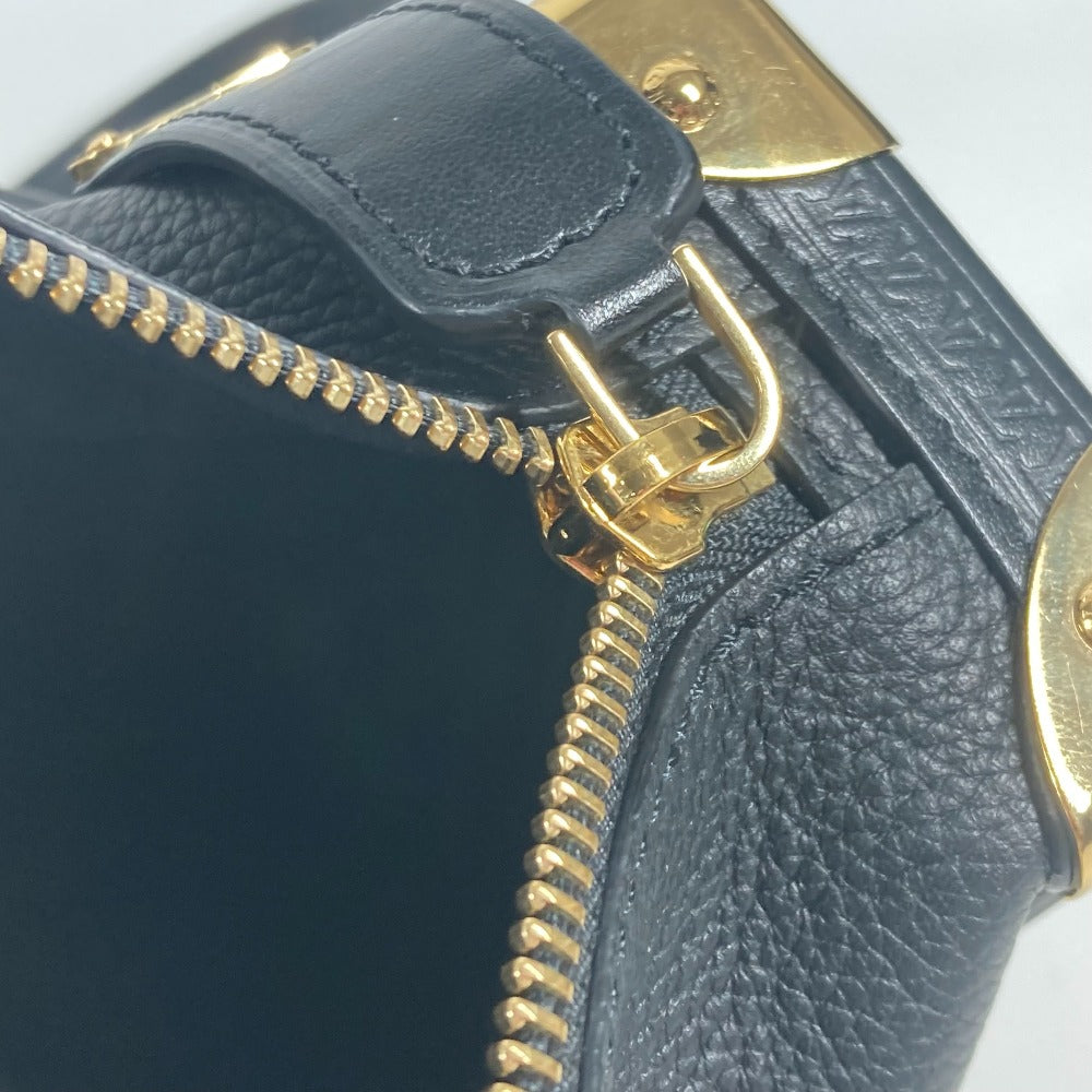 LOUIS VUITTON Handbag M23817 Leather , Grained Calf Leather black Clutch bag pouch Side Trunk PM Women Used