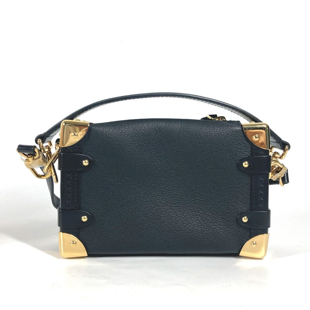 LOUIS VUITTON Handbag M23817 Leather , Grained Calf Leather black Clutch bag pouch Side Trunk PM Women Used