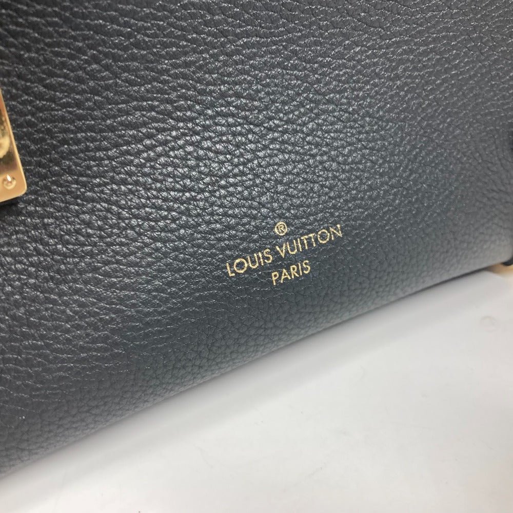 LOUIS VUITTON Handbag M23817 Leather , Grained Calf Leather black Clutch bag pouch Side Trunk PM Women Used