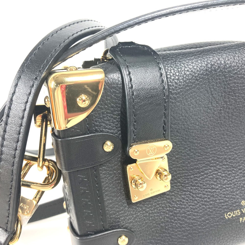 LOUIS VUITTON Handbag M23817 Leather , Grained Calf Leather black Clutch bag pouch Side Trunk PM Women Used