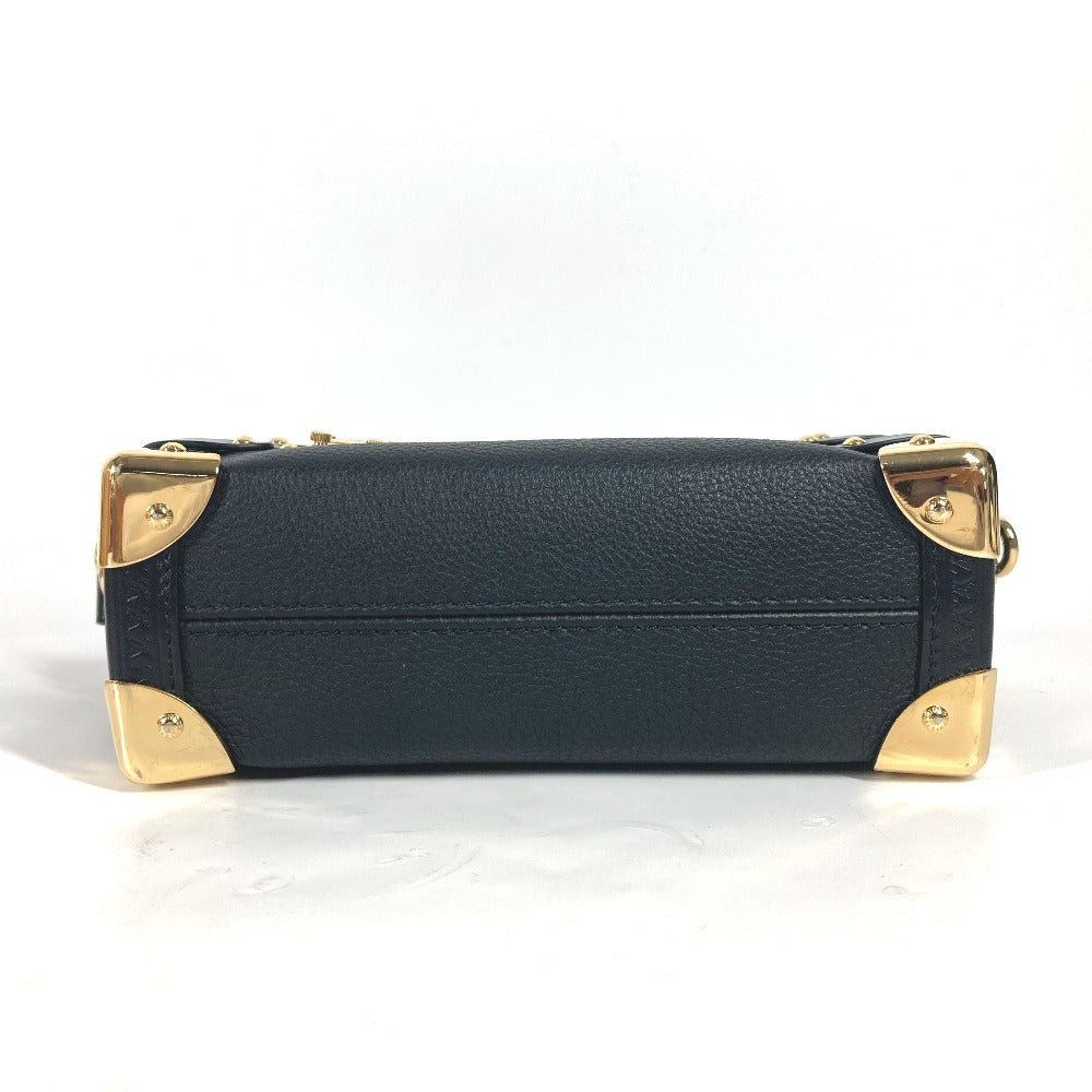 LOUIS VUITTON Handbag M23817 Leather , Grained Calf Leather black Clutch bag pouch Side Trunk PM Women Used