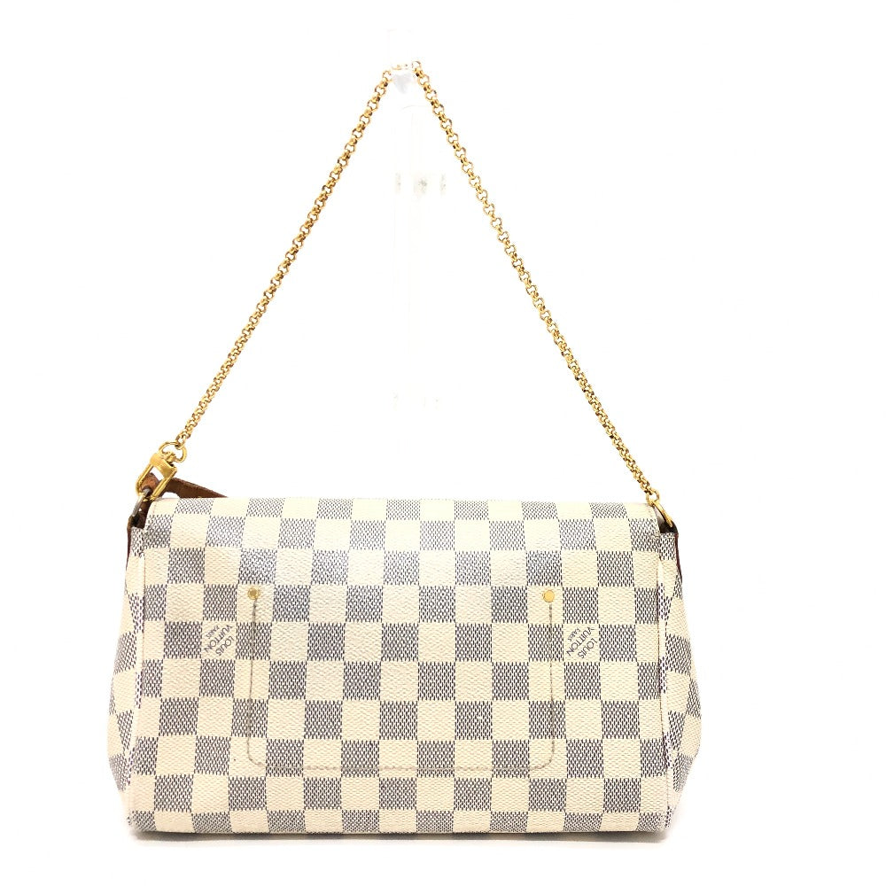 LOUIS VUITTON Shoulder Bag N41275 Damier Azur Canvas white Damier Azur Favorit MM Women Used