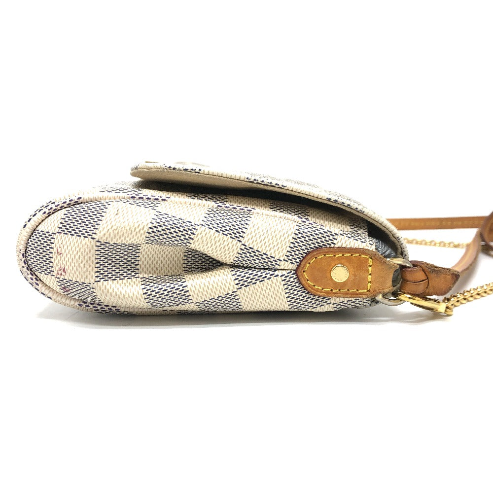 LOUIS VUITTON Shoulder Bag N41275 Damier Azur Canvas white Damier Azur Favorit MM Women Used