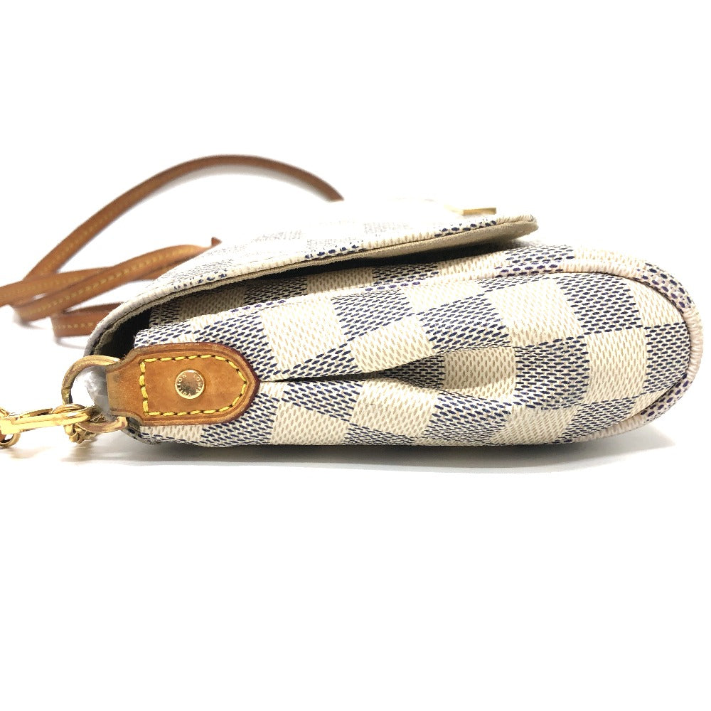 LOUIS VUITTON Shoulder Bag N41275 Damier Azur Canvas white Damier Azur Favorit MM Women Used