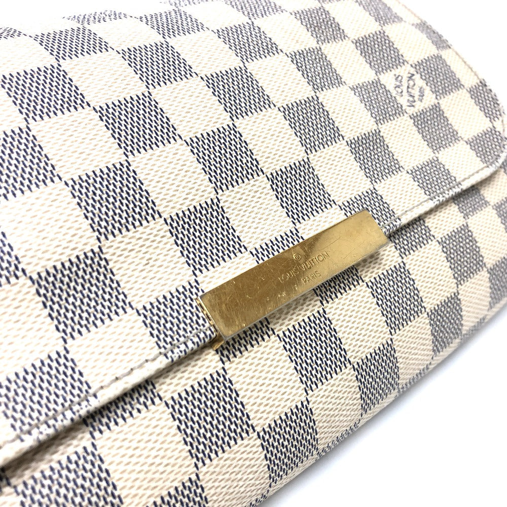LOUIS VUITTON Shoulder Bag N41275 Damier Azur Canvas white Damier Azur Favorit MM Women Used