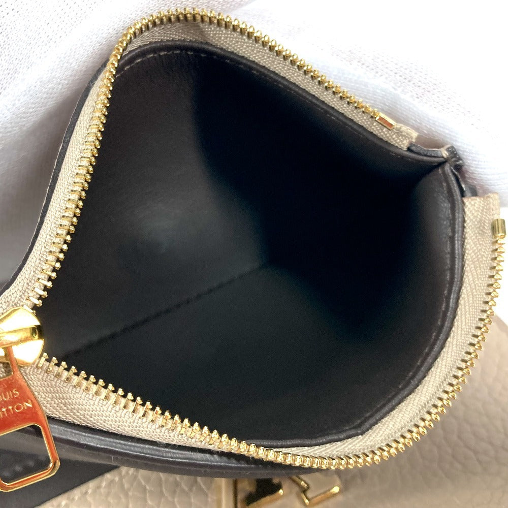 LOUIS VUITTON Trifold wallet M62159 Taurillon Clemence Leather beige Portefeuille Compact Women Used