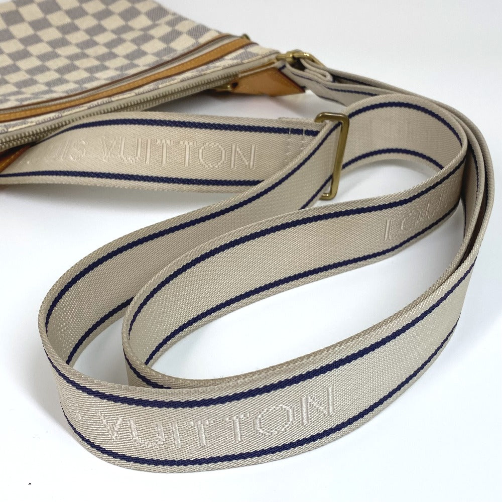 LOUIS VUITTON Shoulder Bag N51112 Damier Azur Canvas white Damier Azur Pochette Bosphore Women Used