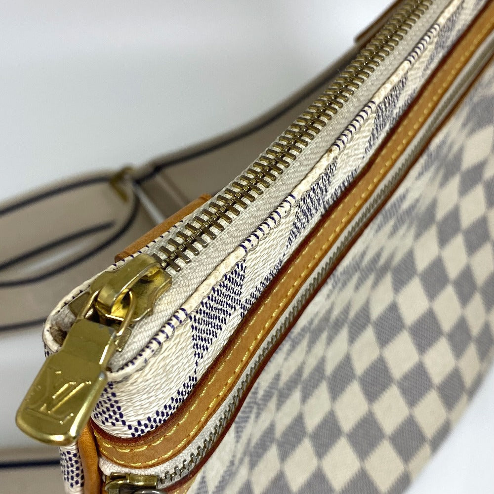 LOUIS VUITTON Shoulder Bag N51112 Damier Azur Canvas white Damier Azur Pochette Bosphore Women Used