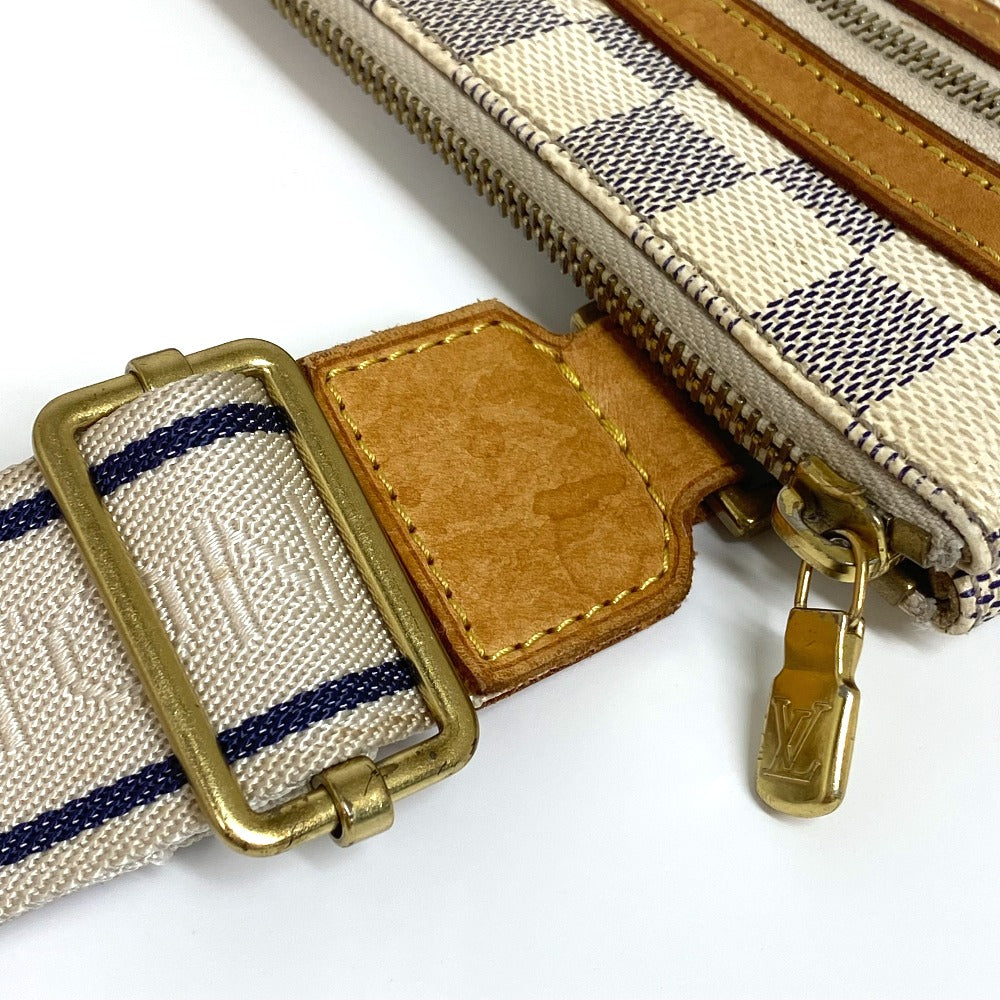 LOUIS VUITTON Shoulder Bag N51112 Damier Azur Canvas white Damier Azur Pochette Bosphore Women Used