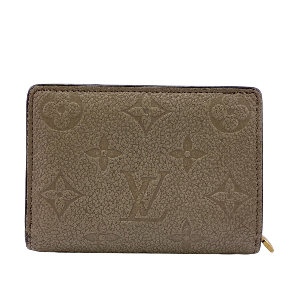 LOUIS VUITTON Tri-fold wallet M80152 leather beige Portefeuille Monogram Ann Platt Claire Women Used