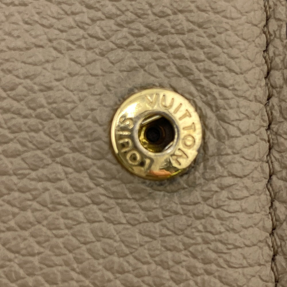 LOUIS VUITTON Tri-fold wallet M80152 leather beige Portefeuille Monogram Ann Platt Claire Women Used