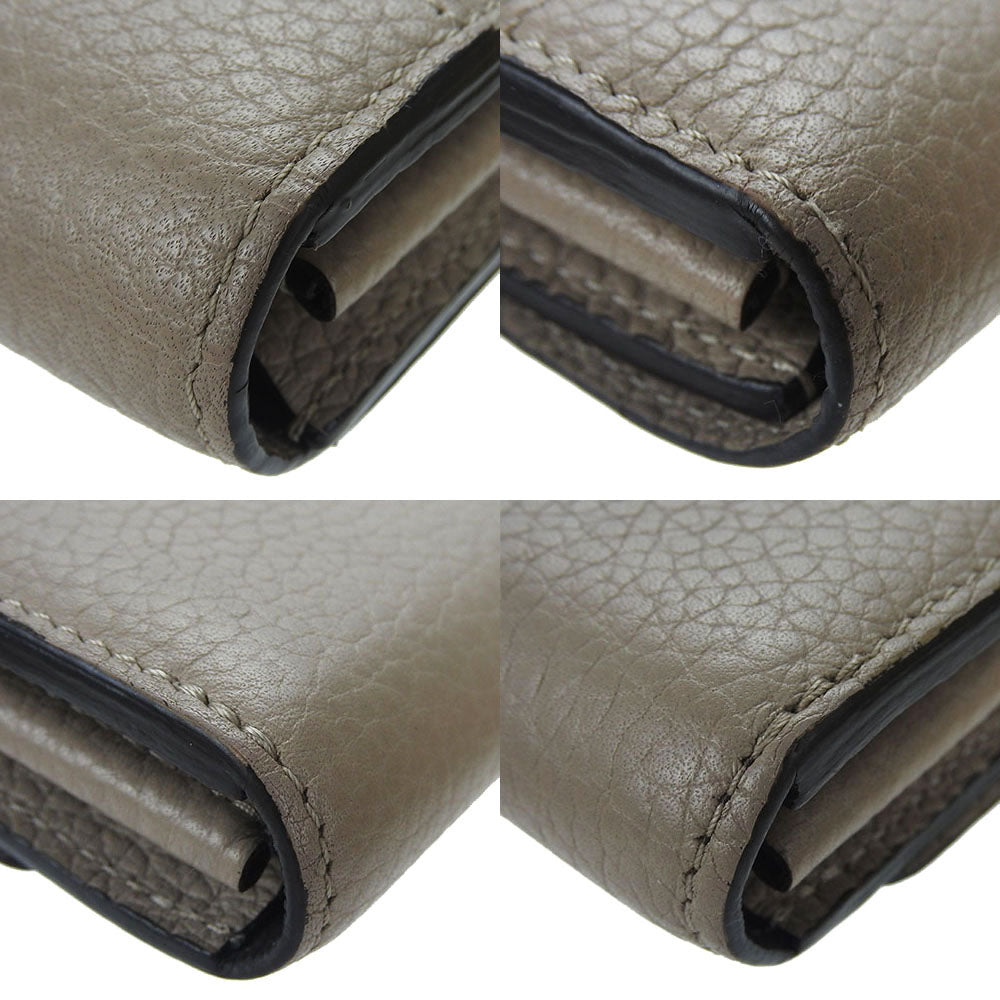 LOUIS VUITTON Long Wallet Purse M61249 leather beige Portefeuille Capsine Women Used