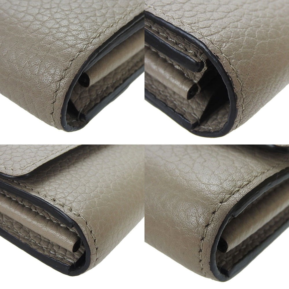 LOUIS VUITTON Long Wallet Purse M61249 leather beige Portefeuille Capsine Women Used