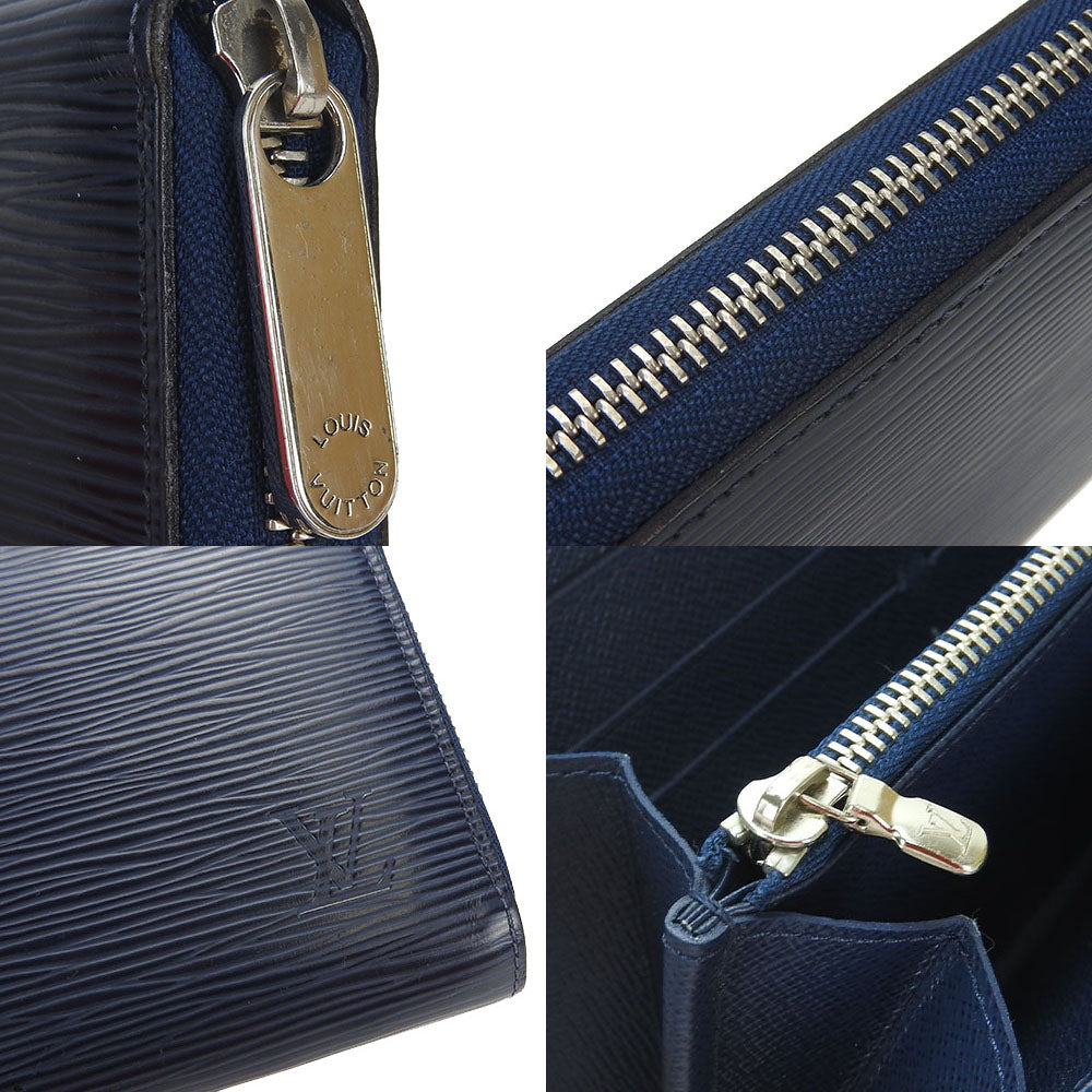 LOUIS VUITTON Long Wallet Purse M60307 Epi Leather Navy Zippy wallet