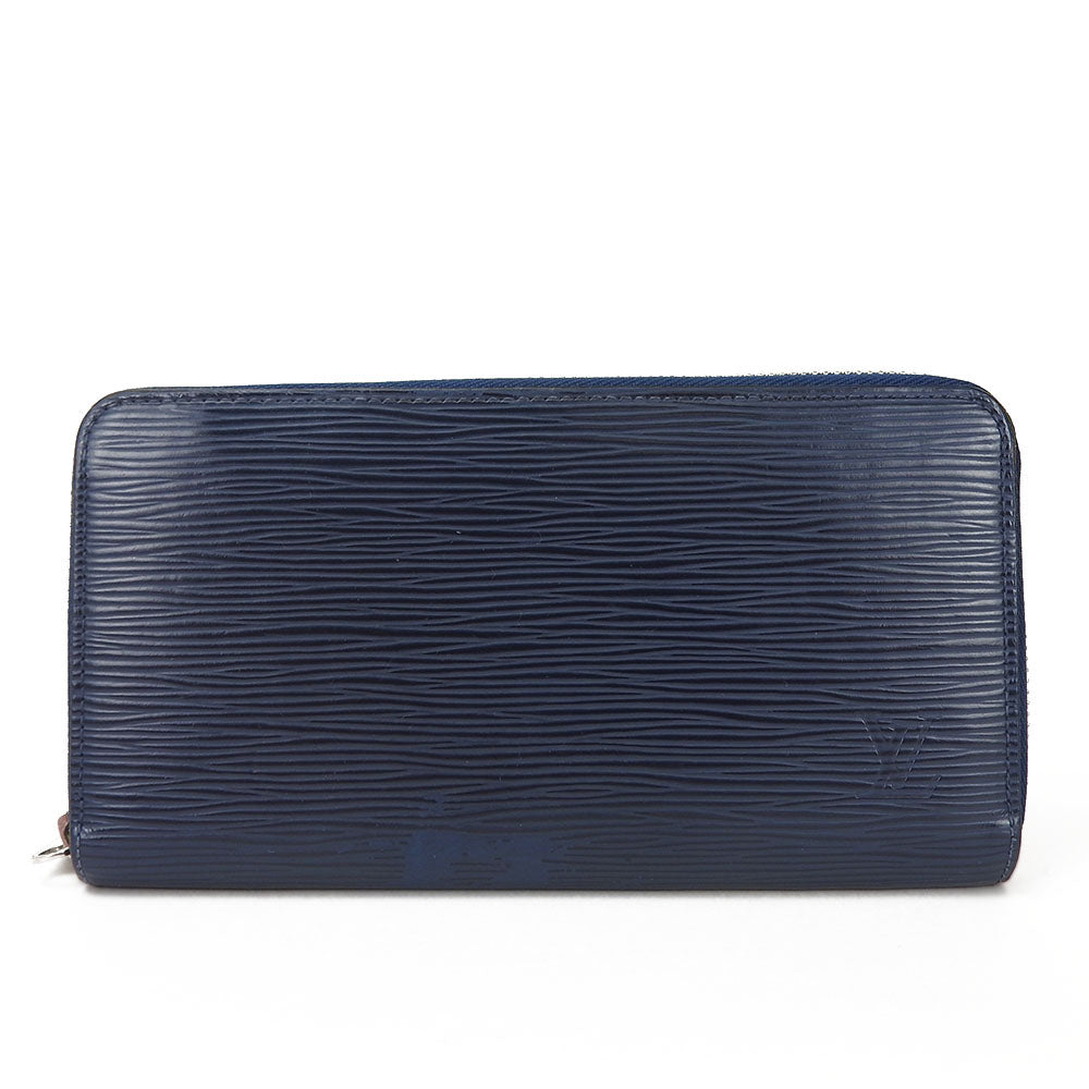 LOUIS VUITTON Long Wallet Purse M60307 Epi Leather Navy Zippy wallet