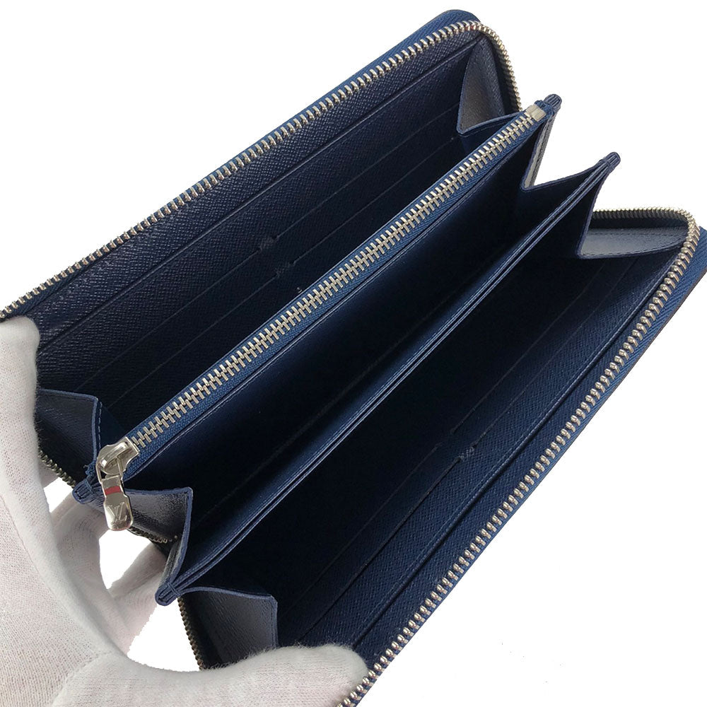 LOUIS VUITTON Long Wallet Purse M60307 Epi Leather Navy Zippy wallet