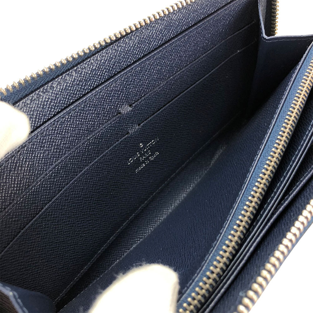LOUIS VUITTON Long Wallet Purse M60307 Epi Leather Navy Zippy wallet