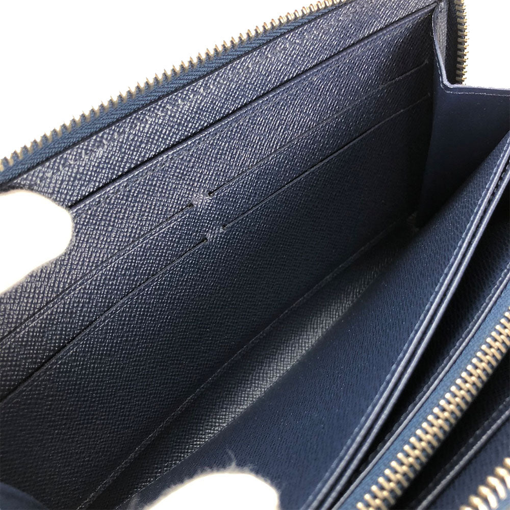 LOUIS VUITTON Long Wallet Purse M60307 Epi Leather Navy Zippy wallet
